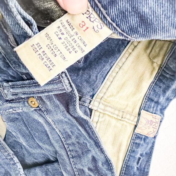 PRPS Men's Distressed Denim Jeans Japanese Salvage E65P76BX Size 31 - Picture 5 of 7